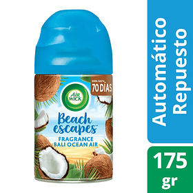 AMBIENTADOR AIR WICK REPUESTO AUTOMATICO BEACH ESCAPES BALI OCEAN AIR 250 ML