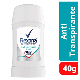 ANTITRANSPIRANTE BARRA REXONA WOMEN ANTIBACTERIAL FRESH 40 GR 