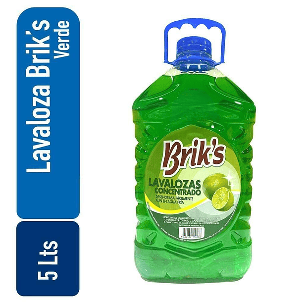 BRIK´S LAVALOZAS CONCENTRADO VERDE 5 LTS
