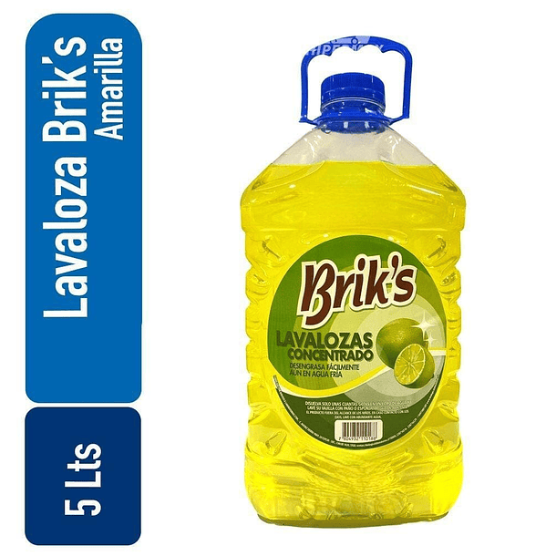 BRIK´S LAVALOZAS CONCENTRADO AMARILLO 5 LTS