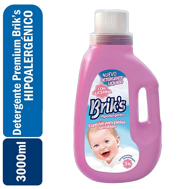 BRIK´S DETERGENTE HIPOALERGENICO 3 LTS