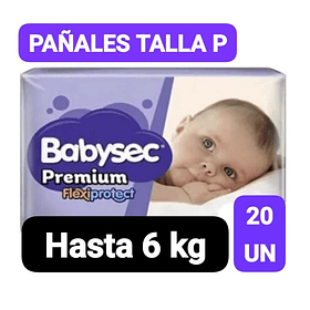 PAÑAL BABYSEC PREMIUM TALLA P 20 UN