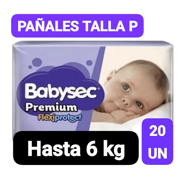 PAÑAL BABYSEC PREMIUM TALLA P 20 UN