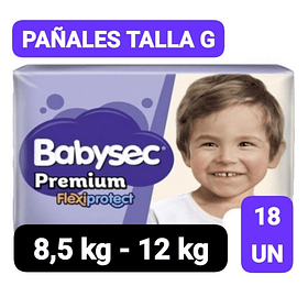 PAÑAL BABYSEC PREMIUM TALLA G 18 UN