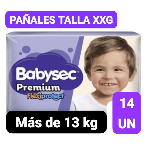 PAÑAL BABYSEC PREMIUM TALLA XXG 14 UN