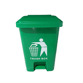 BASURERO PLÁSTICO CON TAPA Y PEDAL 25 LITROS