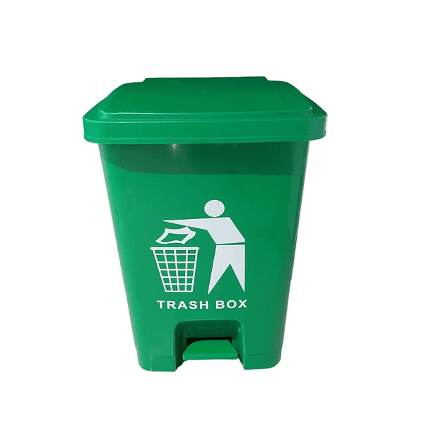 BASURERO PLÁSTICO CON TAPA Y PEDAL 25 LITROS 1