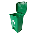 BASURERO PLÁSTICO CON TAPA Y PEDAL 25 LITROS 2