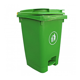 BASURERO PLÁSTICO CON TAPA Y PEDAL 60 LITROS