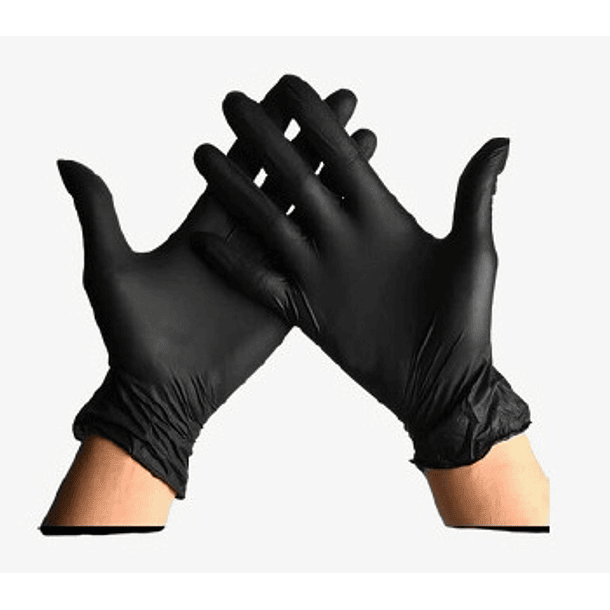GUANTE NITRILO NEGRO 100 UNI