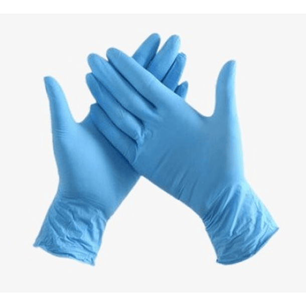 GUANTE NITRILO AZUL 100 UNI 