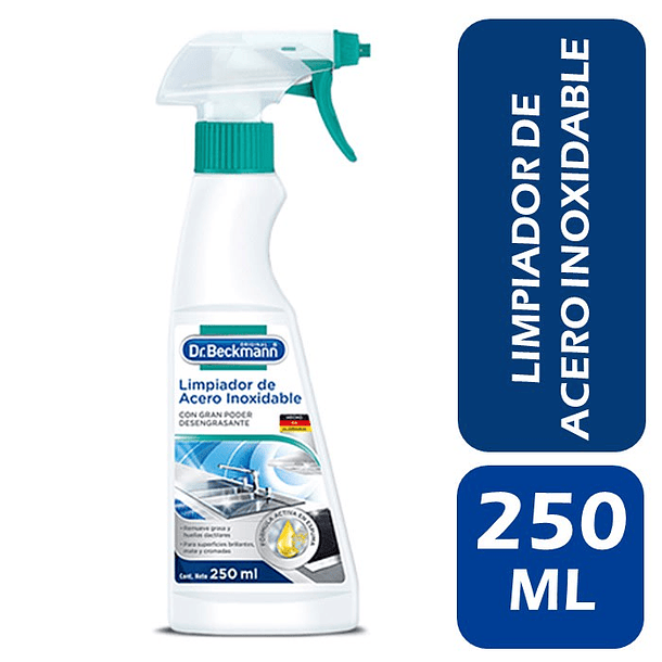 LIMPIADOR DE ACERO INOXIDABLE DR. BECKMANN 250 ML  1
