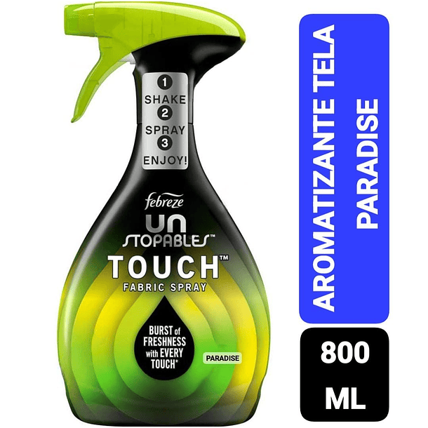AROMATIZANTE DE TELAS FEBREZE UN-SPOTABLES TOUCH AROMA PARADISE 800 ML  1