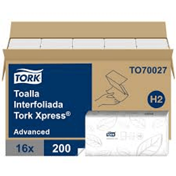 TOALLA INTERFOLIADA TORK ADVANCED 16 X 200 HOJAS