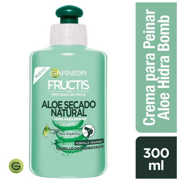 CREMA DE PEINAR GARNIER FRUCTIS ALOE SECADO NATURAL 300 ML