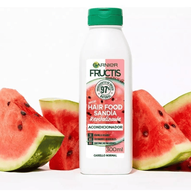 ACONDICIONADOR GARNIER FRUCTIS HAIR FOOD SANDÍA REVITALIZANTE 300 ML 2