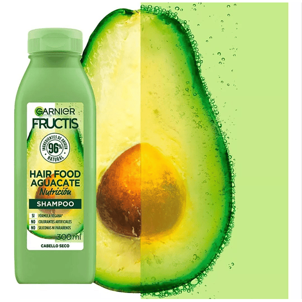 SHAMPOO GARNIER FRUCTIS HAIR FOOD AGUACATE NUTRICIÓN 300 ML 2