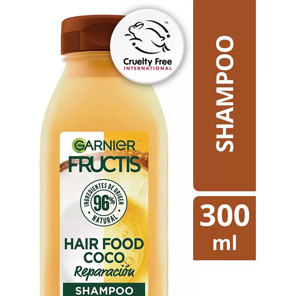 SHAMPOO GARNIER FRUCTIS HAIR FOOD COCO REPARACIÓN 300 ML 1