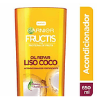 ACONDICIONADOR GARNIER FRUCTIS LISO COCO FORTIFICANTE 650 ML  1
