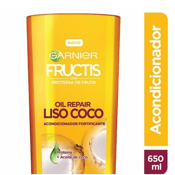 ACONDICIONADOR GARNIER FRUCTIS LISO COCO FORTIFICANTE 650 ML  1