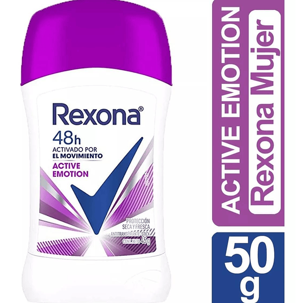 ANTITRANSPIRANTE BARRA REXONA WOMEN ACTIVE EMOTION 48 HRS 50 GR