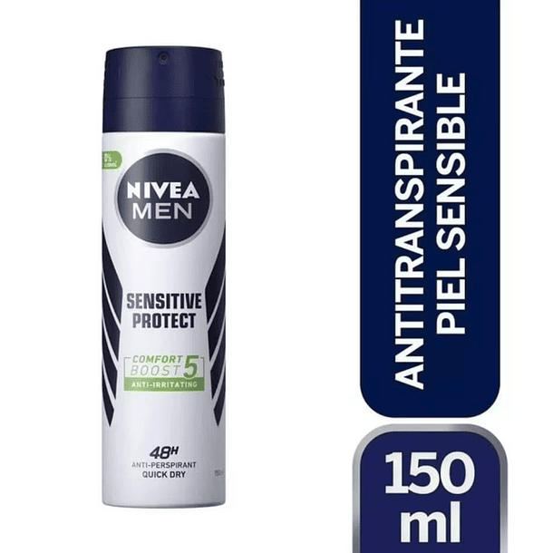 ANTITRANSPIRANTE AEROSOL NIVEA MEN SENSITIVE PROTECT 48 H 150 ML 