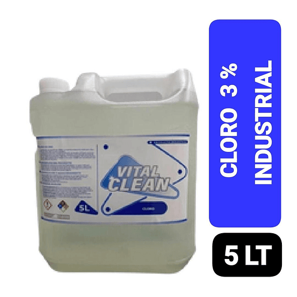 VITAL CLEAN CLORO INDUSTRIAL 3% 5 LTS