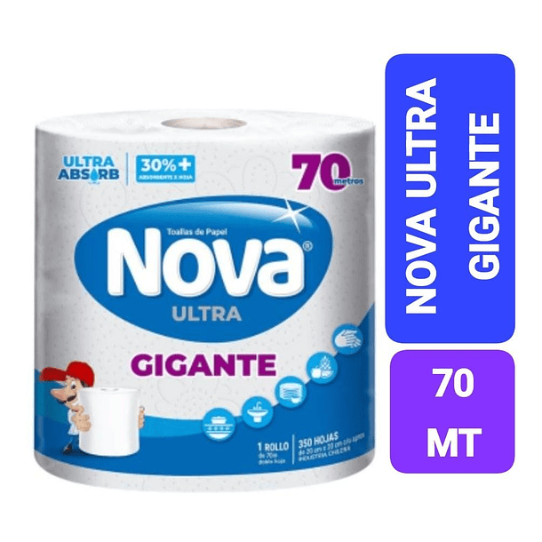 TOALLA DE PAPEL NOVA ULTRA GIGANTE 70 MT