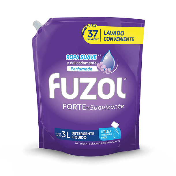 DETERGENTE LIQUIDO FUZOL FORTE + SUAVIZANTE 3 LT