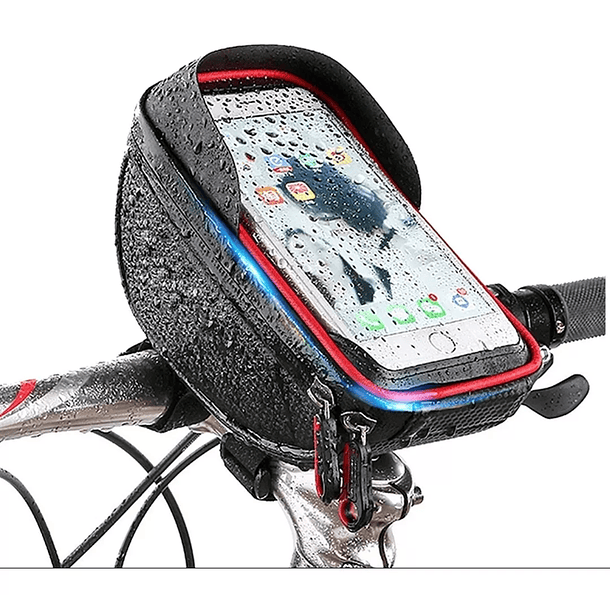 BOLSO DE BICICLETA CON SOPORTE PARA CELULAR 4