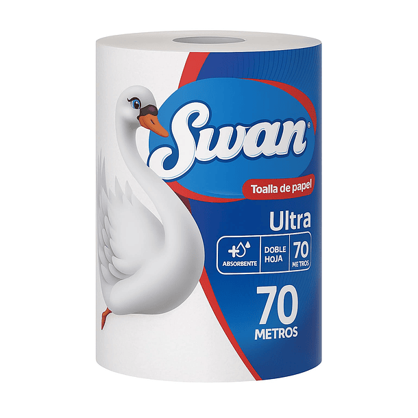 MANGA TOALLA DE PAPEL SWAN ULTRA 70 MT C/U (8 UNIDADES)