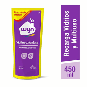 LIMPIA VIDRIO WYN RECARGA 450 ML