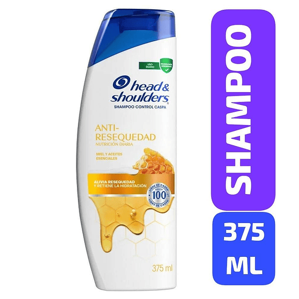 SHAMPOO HEAD & SHOULDERS ANTI RESEQUEDAD  375 ML