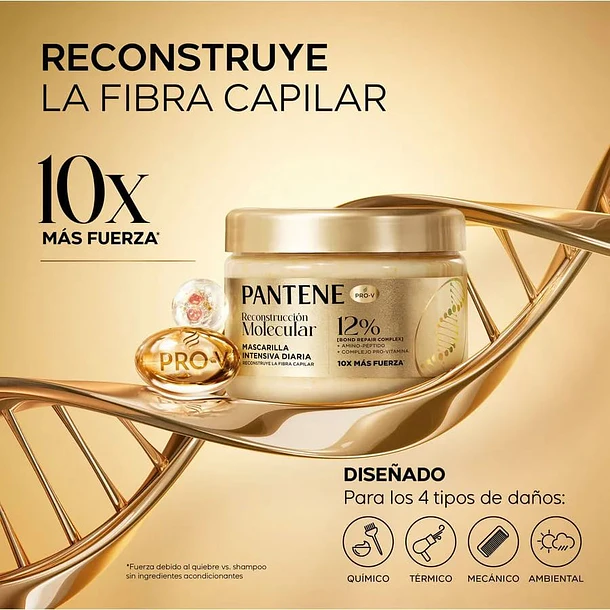 MASCARILLA CAPILAR PANTENE MOLECULAR PRO-V 300 ML 3
