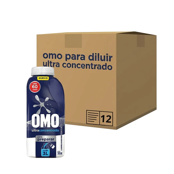 CAJA DETERGENTE OMO PARA DILUIR ULTRA CONCENTRADO X 12 UNIDADES