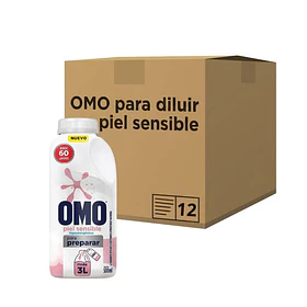 CAJA DETERGENTE OMO PARA DILUIR PIEL SENSIBLE X 12 UNIDADES
