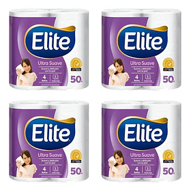MANGA PAPEL HIGIENICO ELITE ULTRA SUAVE 50 METROS X 32 ROLLOS 