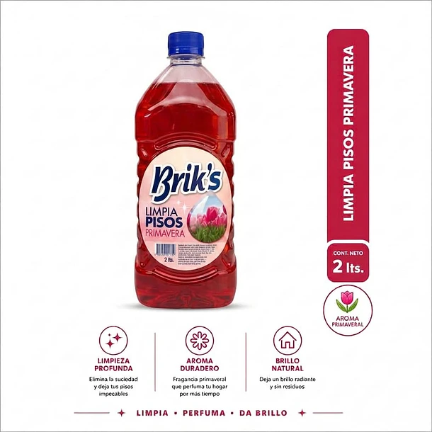 LIMPIA PISOS BRIK´S AROMA PRIMAVERA 2 LT 