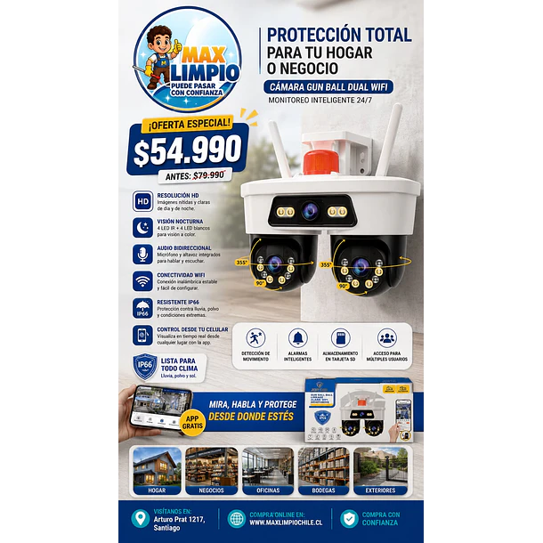 CAMARA DE SEGURIDAD DUAL WIFI