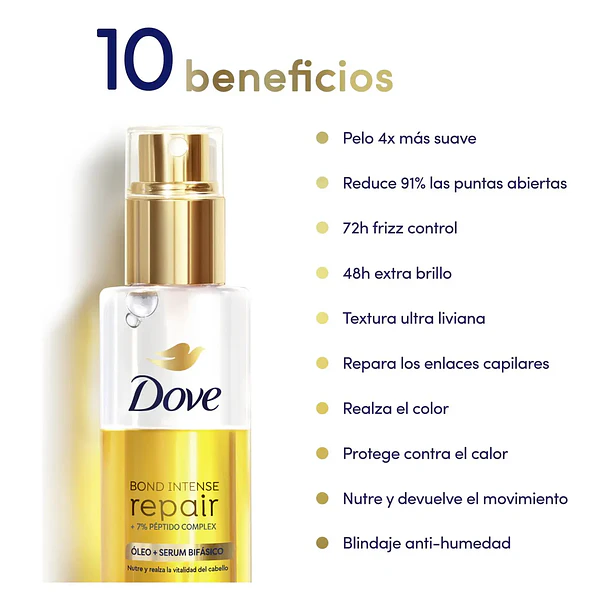 OLEO + SERUM CAPILAR DOVE BOND INTENSE REPAIR 110 ML 3