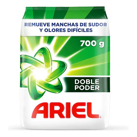 DETERGENTE EN POLVO ARIEL DOBLE PODER 700 GRS