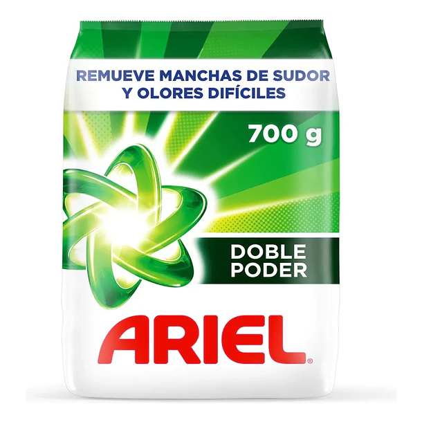 DETERGENTE EN POLVO ARIEL DOBLE PODER 700 GRS