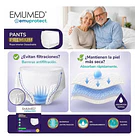 PAÑALES PARA ADULTO EMUMED PANTS TALLA G 18 UNID INCONTINENCIA FUERTE  4