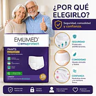 PAÑALES PARA ADULTO EMUMED PANTS TALLA G 18 UNID INCONTINENCIA FUERTE  2