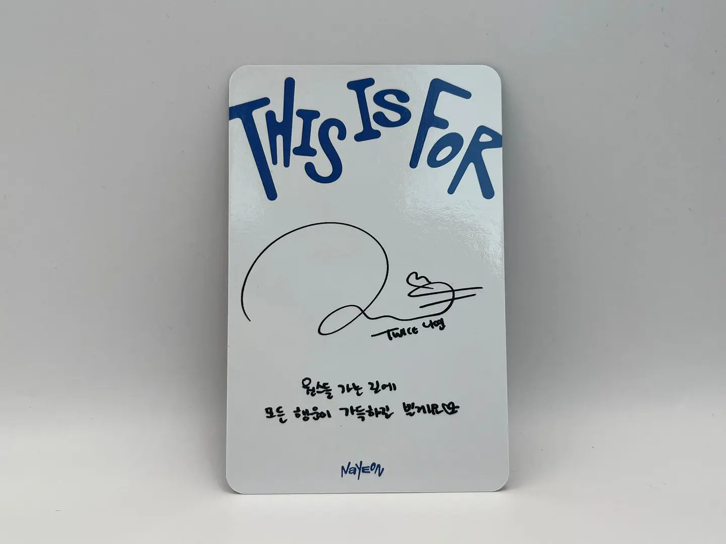 Photocard TWICE NAYEON – This is For (Oficial) 2
