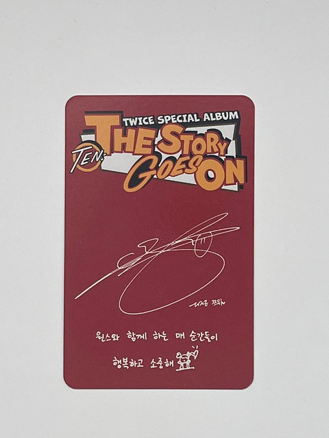 Photocard TWICE TZUYU – The story goes on - TEN (Oficial)