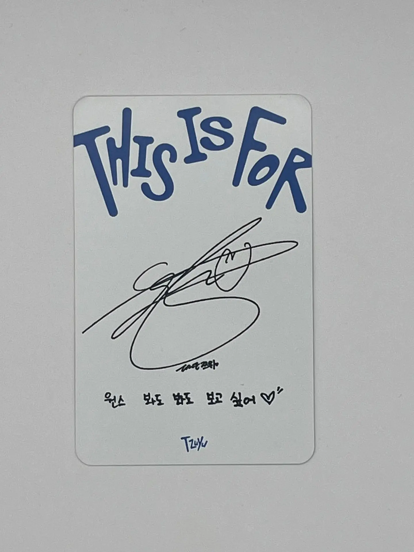 Photocard TWICE TZUYU – This is For (Oficial) 2