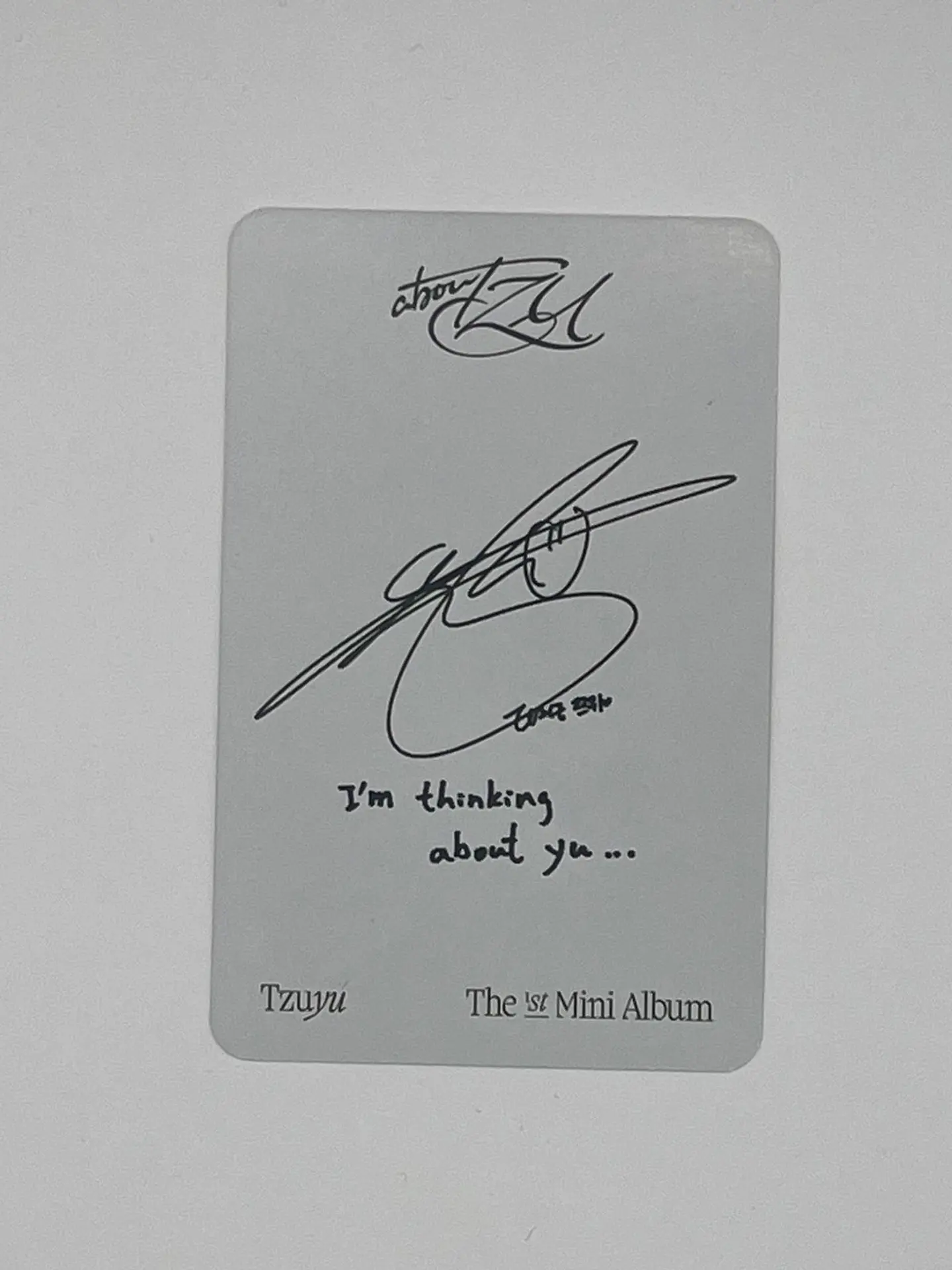Photocard TWICE TZUYU – About Tzu (Digipack) (Oficial) 2