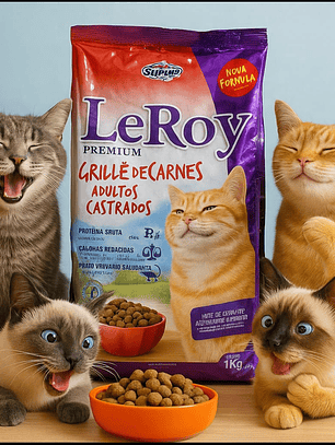 Leroy gato castrado carne 10 kg 