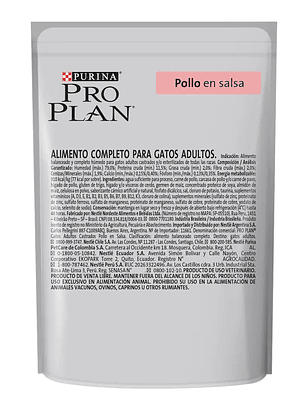 Sobre pro plan sterilized pollo en salsa 85gr